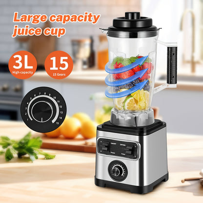 Sapcentrifuge – Juicer – Smoothiemaker – Blender – Keukenmachine – 6600W Krachtige Motor – 3 Liter Inhoud