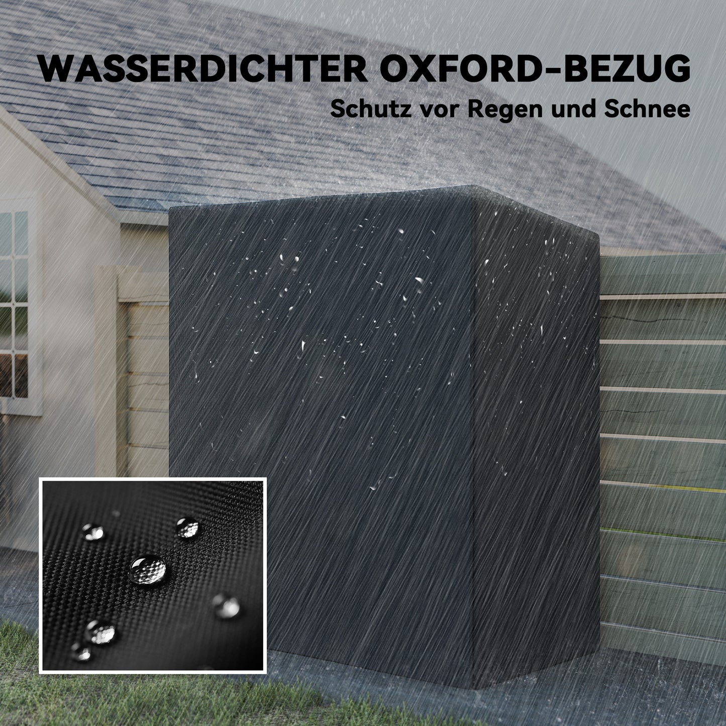 Houtopslag – Brandhoutrek – Haardhoutrek – Houtberging – Houtstapelrek – Stalen Frame – Waterdichte Oxford Stof – 300 kg Capaciteit – 140x70x154 cm – Zwart