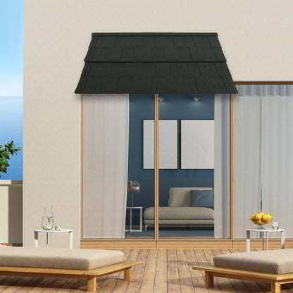 2-Pack 134*42CM Metal Awnings | Tile Shaped, Jungle Green, Brand NaMaSyo