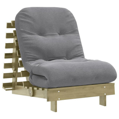 Futonbed – Sofa Bed – Loungestoel – Relaxstoel – Futonsofa – Rattan Materiaal – Ergonomische Hoofdsteun – 70x206x11 cm