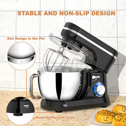 Elektrische Keukenmixer – Standmixer – Handmixer – Mixer Blender – Mixer Grinder – 4,2 Liter Mengkom – 6 Snelheden Krachtige Motor – Zwart