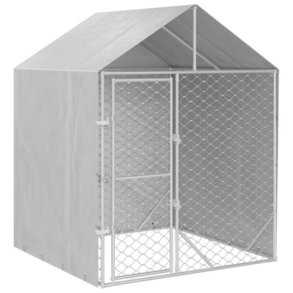 Hondenkennel – Buitenkennel – Dierenren – Hondenhok – Konijnenren – 2x2x2.5 Meter – Gegalvaniseerd Staal – Weerbestendig Dak