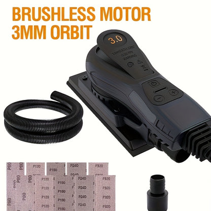 Schuurmachine – Vlakschuurmachine – Multischuurmachine – Handpalmschuurmachine – Elektrische Schuurmachine – 350W Brushless Motor – 6 Snelheden 4000-10000 RPM