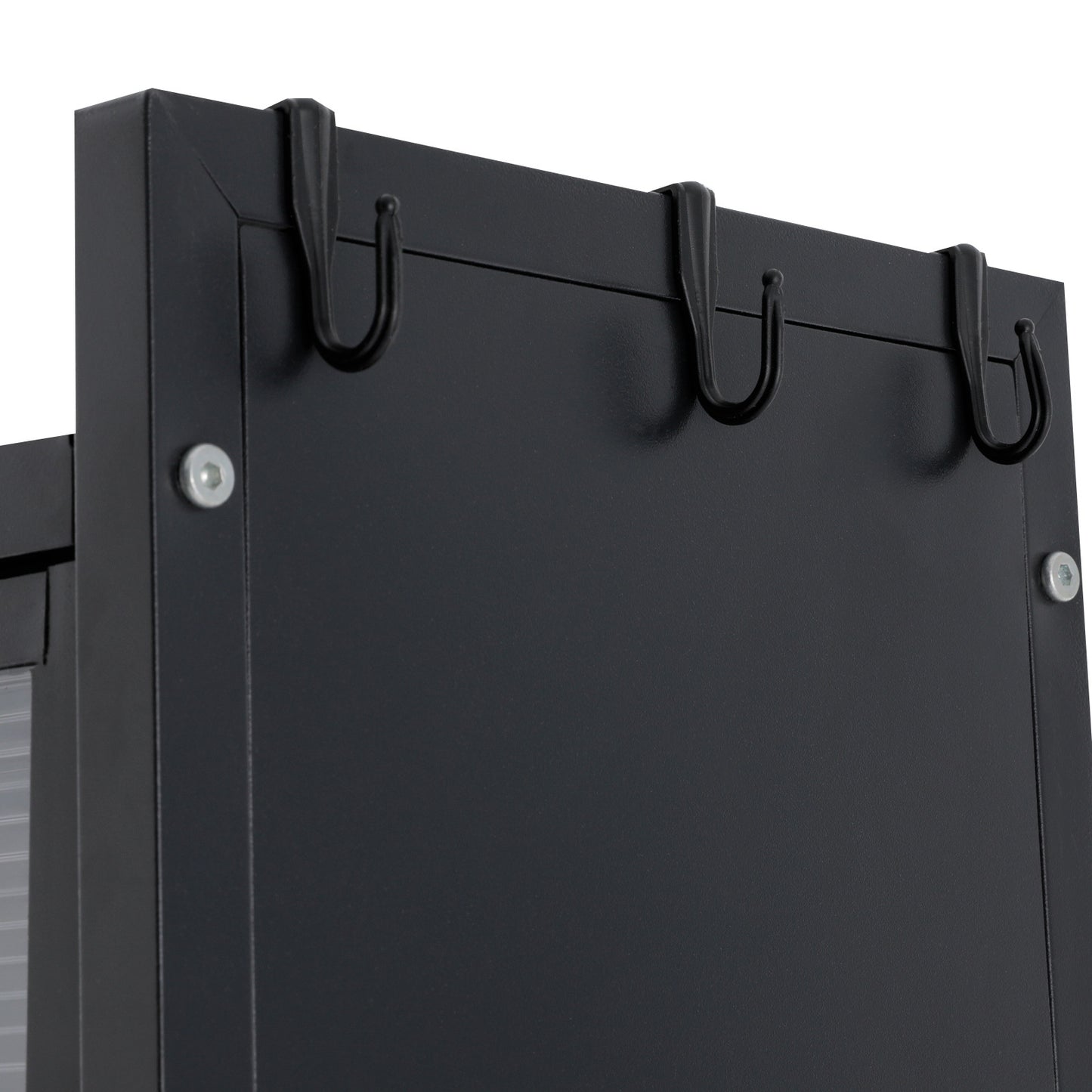 Wasmachine Meubel – Wasmachine Kast – Wasmachine Ombouw – Wasmachine Opbergrek – Wastafel Meubel – Zwart – 3-Lagens Opbergruimte – 6 Afneembare Haken – Carbonstaal & Kunststof – Vrijstaand – Compact 70x25x167 cm