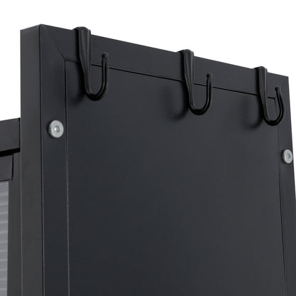 Wasmachine Meubel – Wasmachine Kast – Wasmachine Ombouw – Wasmachine Opbergrek – Wastafel Meubel – Zwart – 3-Lagens Opbergruimte – 6 Afneembare Haken – Carbonstaal & Kunststof – Vrijstaand – Compact 70x25x167 cm