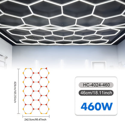 Hexagon Garage Lamp – Werkplaatsverlichting – Industrieel Plafondlicht – LED Buislamp – Modern Design – 8W – Aluminium Behuizing