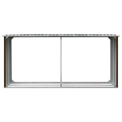 Houtopslag – Houtrek – Houtvat – Haardhouthouder – Kaminholzständer – Stevige Metalen Constructie – Open Design Voor Optimale Luchtcirculatie – Bruin