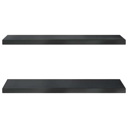 Wandplank – Wandrek – Boekenplank – Muurplank – Zwevende Plank – Roestvrij Staal – 100x30x3 cm – Zwarte Coating – Maximale Draagkracht 50 kg