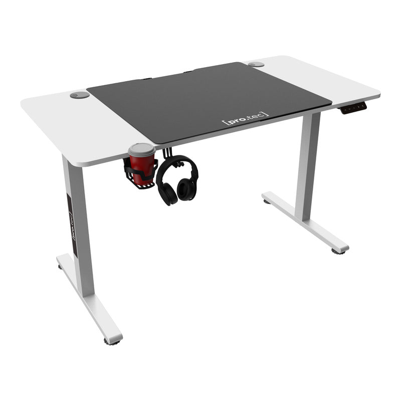 Bureaublad – Bureau – Zit-Sta Bureau – Verstelbaar Bureau – Elektrisch Verstelbaar – Hoogte 72-117 cm – XXL Muismat 120x60 cm – Zwart