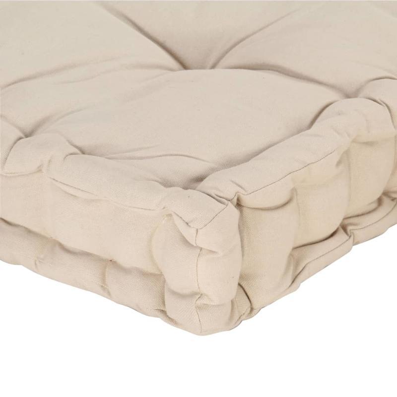 Palletkussen – Zitkussen – Tuinkussen – Loungekussen – Palletbankkussen – Beige – 120x80x10 cm – Comfortabele Dikke Zitlaag – Onderhoudsvriendelijk & Machinewasbaar