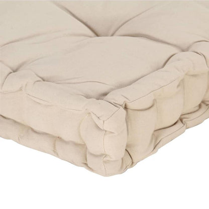 Palletkussen – Zitkussen – Tuinkussen – Loungekussen – Palletbankkussen – Beige – 120x80x10 cm – Comfortabele Dikke Zitlaag – Onderhoudsvriendelijk & Machinewasbaar