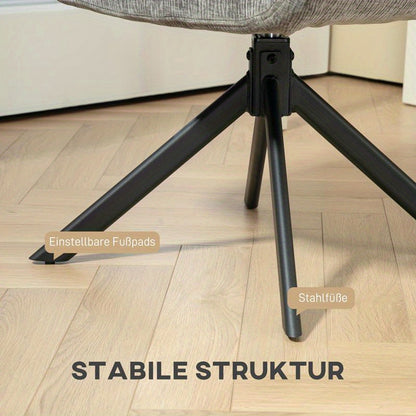 Draaifauteuil – Fauteuil – Relaxstoel – Leunstoel – Zithoekstoel – Ergonomisch Design – Zachte Foam Vulling