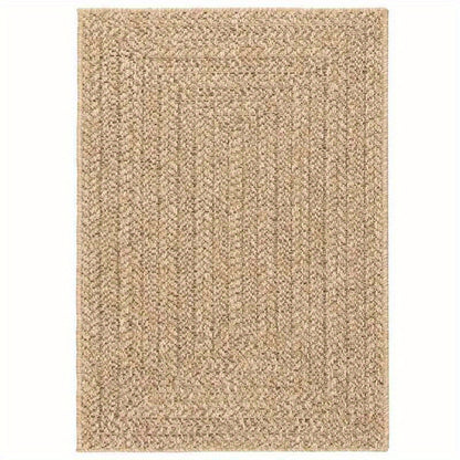 Mat Jute Look – Vloerkleed – Tapijt – Vloermat – Vloerbedekking – Extra Groot 160x230 cm – Weerbestendig & Handgemaakt – Naturel Bruin