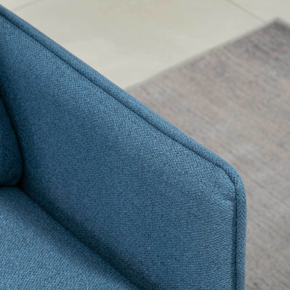 2-Zits Sofa – 2-Persoonsbank – Loveseat – Tweezitsbank – Retro Bank – Donkerblauw – Linnenlook – Knoopdetails – Compact & Comfortabel