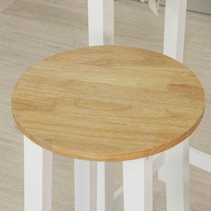 Bartafelset – Barkrukken Set – Statafel – Keukentafel – Eettafel – Modern Design – Compact Met Lade En Houtlook