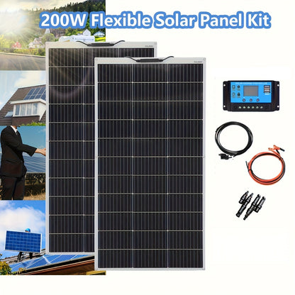 Flexibele Zonnepaneelset – Buigzame Zonnepanelen – Lichtgewicht Zonnepanelen – Zonne-energiesysteem – 220W Vermogen – Hoog Rendement 23%