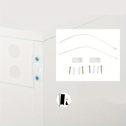 Opbergkast – Opbergmeubel – Kasten – Dressoir – Opbergruimte – Wit – 2 Lades & 3 Deuren – Duurzaam Hardhout & Kunststof Board – Ruimtebesparend & Direct Gebruiksklaar