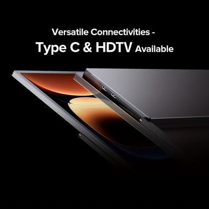 Portable Monitor – Draagbaar Scherm – Laptop Scherm Uitbreider – Extra Beeldscherm – Mobiel Display – 22 Inch 2K QHD – IPS HDR Paneel met VESA & 180° Verstelbare Standaard