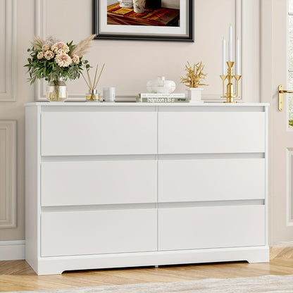 Ladeblok – Ladekast – Kast – Dressoir – Opbergkast – 6 Ruime Lades – Hoogwaardig MDF & Houten Ladepanelen – 120x40x82 cm – Anti-Omvalbeveiliging