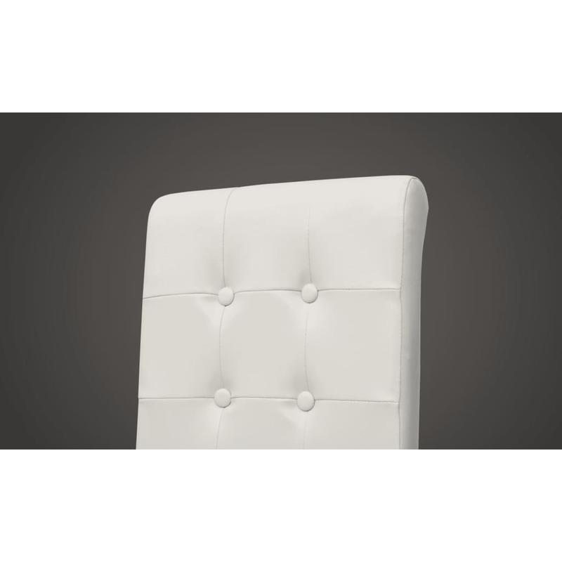 Eetkamerstoelen – Stoelen – Restaurantstoelen – Stapelstoelen – Designstoelen – Set Van 4 Wit – Synthetisch Leer – Comfortabel En Onderhoudsvriendelijk