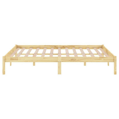 Bedframe Massief Houten Bedframe Slaapkamerbed Houten Ledikant Boxspringbed Brun – Massief Dennenhout – Geschikt Voor Matras 160 x 200 Cm