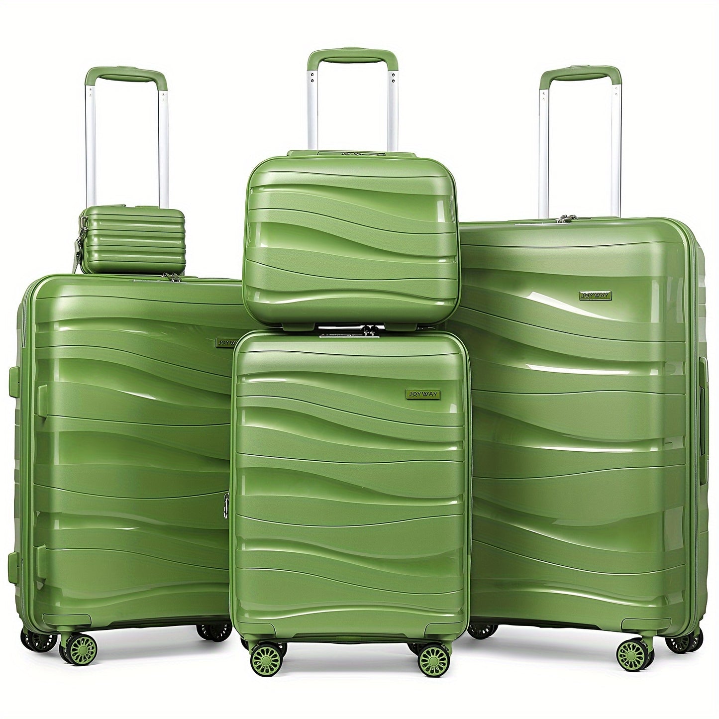 5-delige harde koffer set – Reiskoffer – Trolley – Bagageset – Carry-on – TSA-slot – Uitbreidbare XL koffer – ABS hard shell – 15% meer volume – 360° zwenkwielen – Zwart