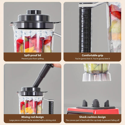 3-in-1 Mixer – Keukenmixer – Blendermachine – Smoothiemaker – Milkshakemixer – 700W Krachtige Motor – 15 Snelheidsstanden – 3 Mengkommen (3L, 1,5L, 0,5L)