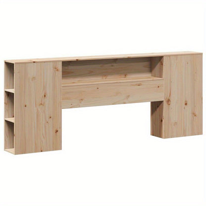 Bedframe – Boekenkastbed – Opbergbed – Houten Bed – Ruimtebesparend Bed – Modern Design – Dennehout – 180x200 cm – Eenvoudige Montage