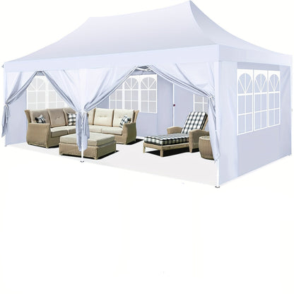 Pop-up Tent – Partytent – Evenemententent – Vouwtent – Markttent – 3x6 Meter – 6 Verwijderbare Zijwanden – Lichtgewicht Aluminium Frame