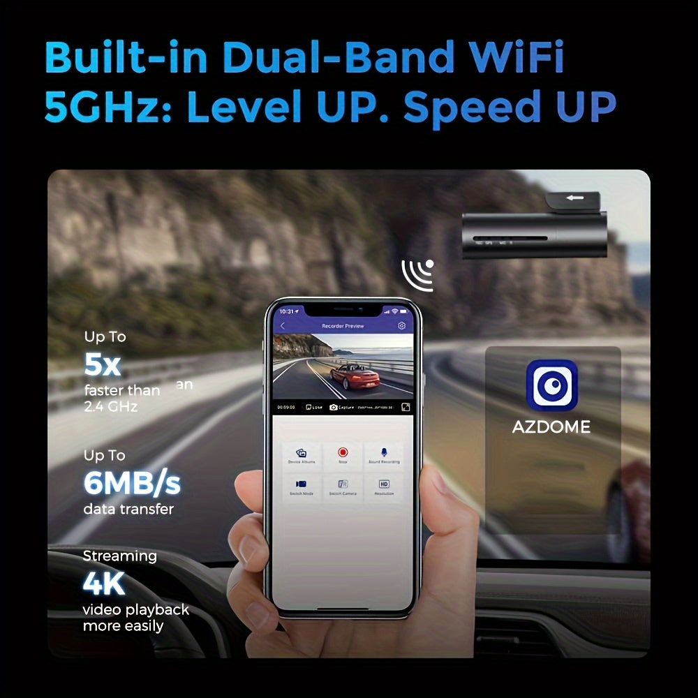 Dashcam – Autocamera – Dashboardcamera – Camera voor Auto – Dual Cam – 4K Ultra HD – 3-Kanaals Met IR Nachtzicht – 6,1cm IPS Scherm