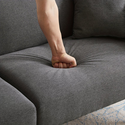 Bedbank – Slaapbank – 2-Zits Bank – Sofa – Logeerbed – Verstelbare Rugleuningen – Katoen-Linnen Bekleding – Hoogwaardig Schuim