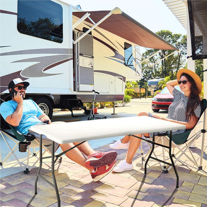 Inklapbare Biertafel – Opvouwbare Campingtafel – Partytafel – Tuinmeubel – Balkon Tafel – Lichtgewicht Met Draaghandvat – Weerbestendig HDPE kunststof