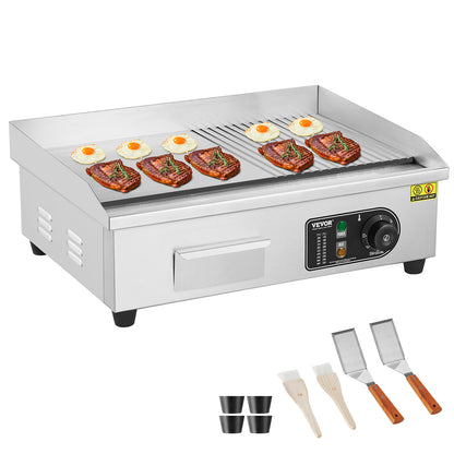 Elektrische Grillplaat – Elektrische Bakplaat – Contactgrill – Tafelgrill – Bakplaat Grill – 3200W Vermogen – 54x30 cm Groot Kookoppervlak