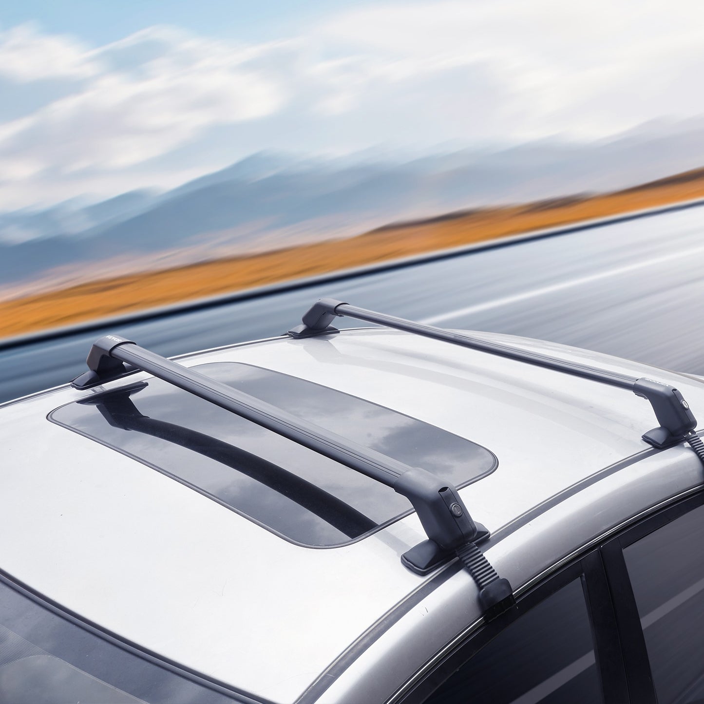 Universele Dakdrager Kruisliggers – Dakdragers – Roof Bars – Dakbeugel – Auto Draagbalken – Aluminium 6063-T6 – Draagvermogen 70 kg – Verstelbaar Zonder Boren – Anti-diefstal Slot
