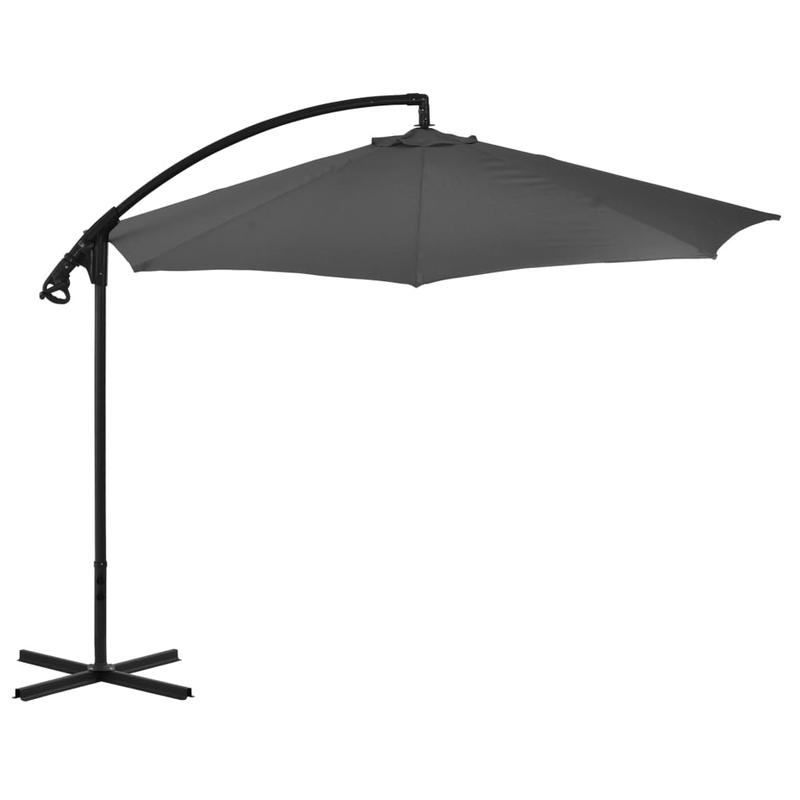 Zwevende Parasol – Hangende Parasol – Tuin Parasol – Balkon Parasol – 300 Cm Diameter – Stalen Paal – Crank Systeem