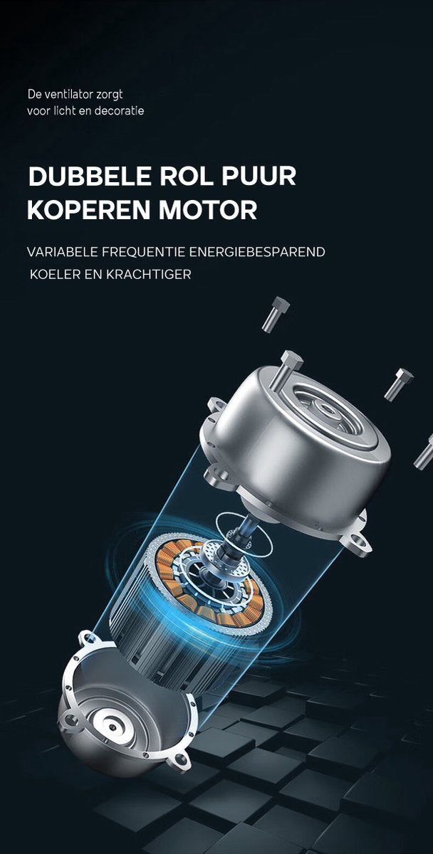 Ventilator Lamp - Plafondventilator Wit - Smart Lamp - Met Dimmer - 6 Standen Ventilator - Keuken Lamp - Woonkamerlamp - Moderne lamp