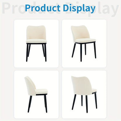 Eetkamerstoel – Stoel – Kuipstoel – Keukenstoel – Woonkamerstoel – Velvet Bekleding – Houten Pootjes – Set van 2 – Ergonomische Rugleuning