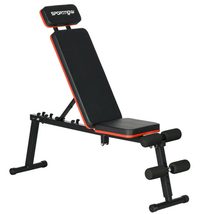 Verstelbare bank – Fitnessbank – Halterbank – Trainingsbank – Buikspierbank – 5-verstelbare standen – Robuust staal met synthetische bekleding