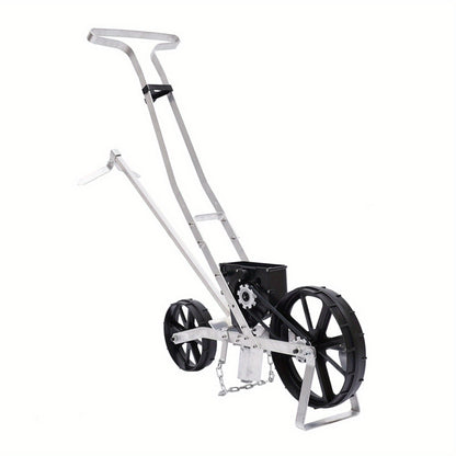 Zaaimachine – Zaaihulpmiddel – Handzaaimachine – Tuinzaaimachine – Instelbare Zaaidiepte – Licht Aluminium – Ergonomisch Handvat