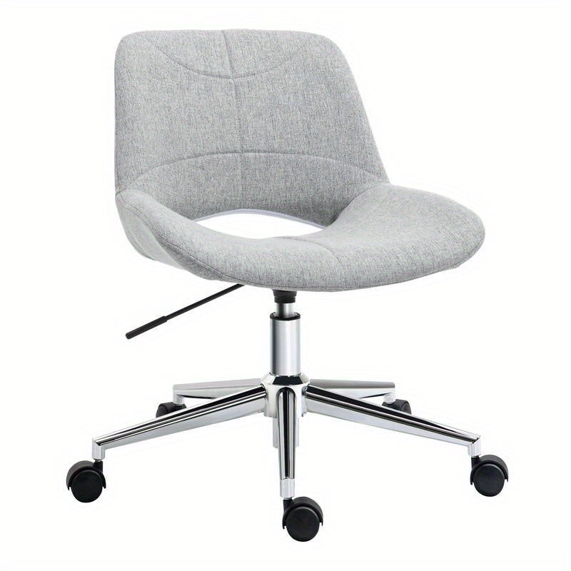 Heavy-Duty Adjustable Office Chair with 360° Swivel & Height Adjustment - Ergonomic Lumbar Support, 109.77 KG Weight Capacity, Heavy-Duty Metal Frame Computer Desk Chair, Gray Rolling Computer/Gaming Chair for & Office (No W