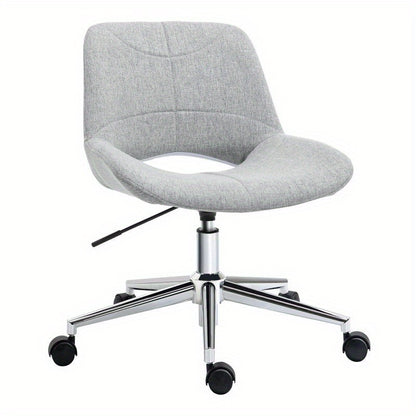 Heavy-Duty Adjustable Office Chair with 360° Swivel & Height Adjustment - Ergonomic Lumbar Support, 109.77 KG Weight Capacity, Heavy-Duty Metal Frame Computer Desk Chair, Gray Rolling Computer/Gaming Chair for & Office (No W