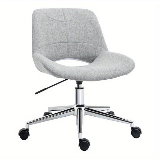 Heavy-Duty Adjustable Office Chair with 360° Swivel & Height Adjustment - Ergonomic Lumbar Support, 109.77 KG Weight Capacity, Heavy-Duty Metal Frame Computer Desk Chair, Gray Rolling Computer/Gaming Chair for & Office (No W