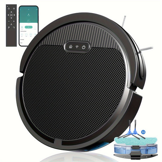 Robotstofzuiger – Robot Cleaner – Robot Veegmachine – Automatische Stofzuiger – Dweilrobot – Zwart – 4500 mAh Batterij – 650 ml Stofreservoir