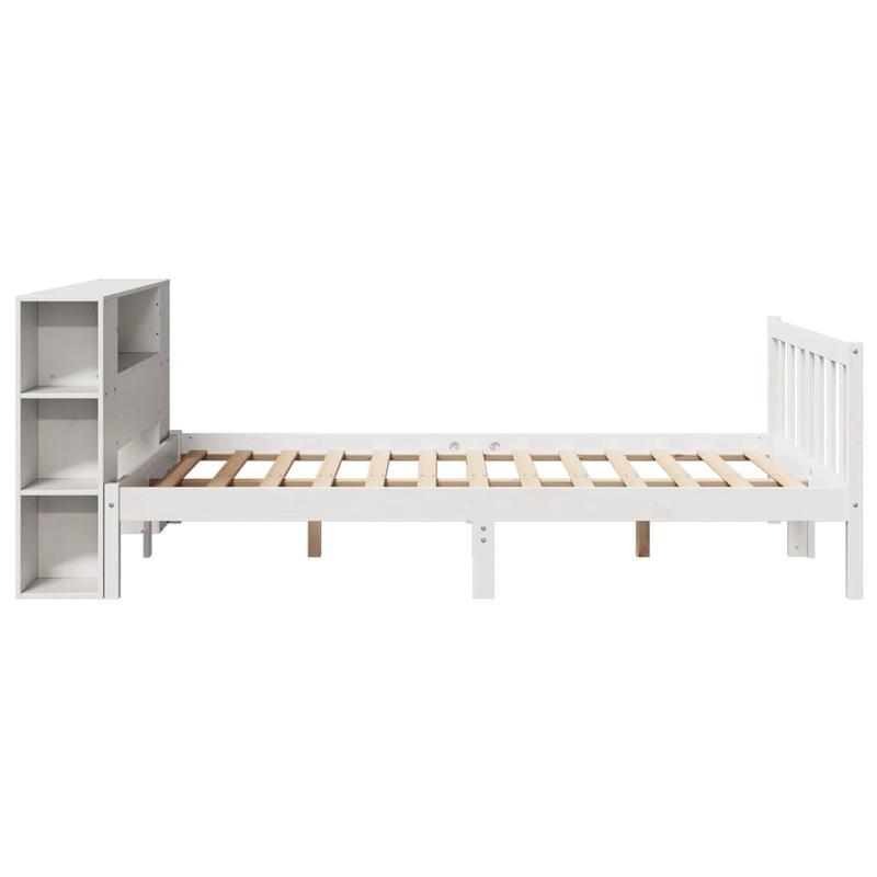 Boekenkastbed – Bedframe – Bedbank – Stapelbed – Slaapbank – Modern Wit – Grenenhouten Frame – Ruimtebesparend Design – Eenvoudige Montage – 120x200 cm