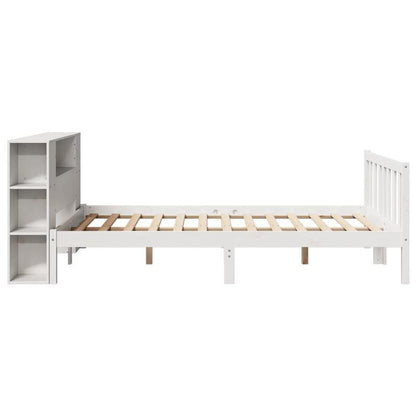 Boekenkastbed – Bedframe – Bedbank – Stapelbed – Slaapbank – Modern Wit – Grenenhouten Frame – Ruimtebesparend Design – Eenvoudige Montage – 120x200 cm