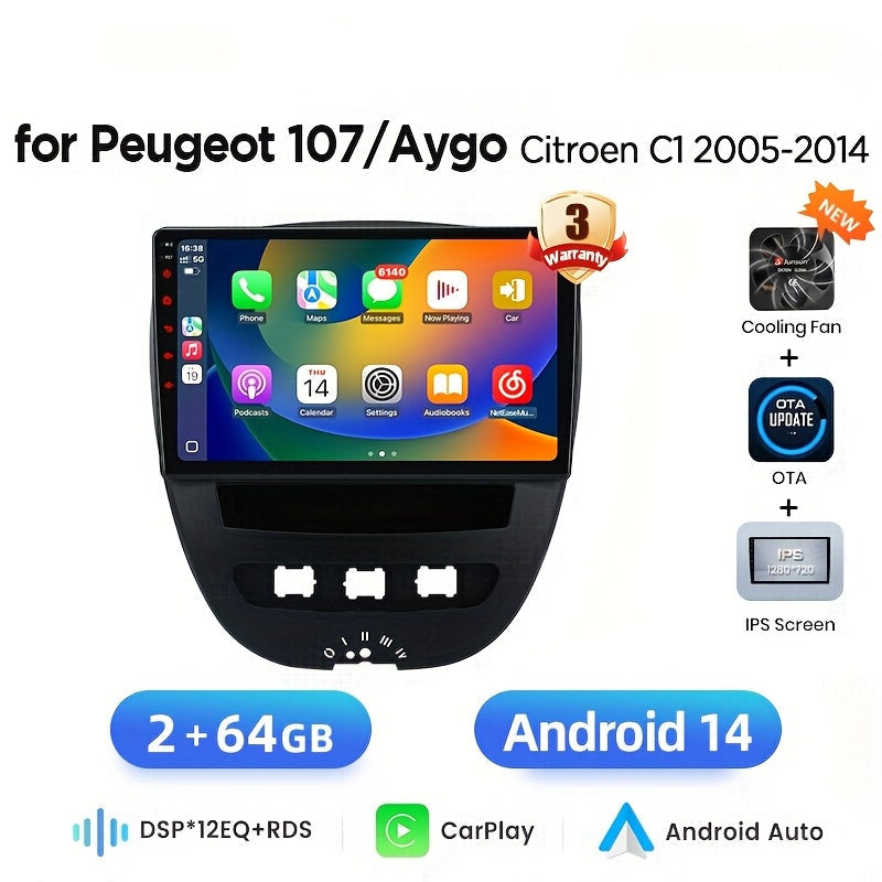 Autoradio – Autostereo – Multimedia Speler – Navigatiesysteem – Dashboard Radio – 10 Inch IPS Touchscreen – Draadloze Apple CarPlay & Android Auto – 2GB RAM 64GB ROM – Plug & Play Installatie
