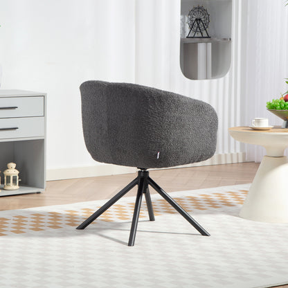 Draaifauteuil – Fauteuil – Zetel – Relaxstoel – Draaistoel – Donkergrijs – Comfortabele Zitting – Draagvermogen 120 kg