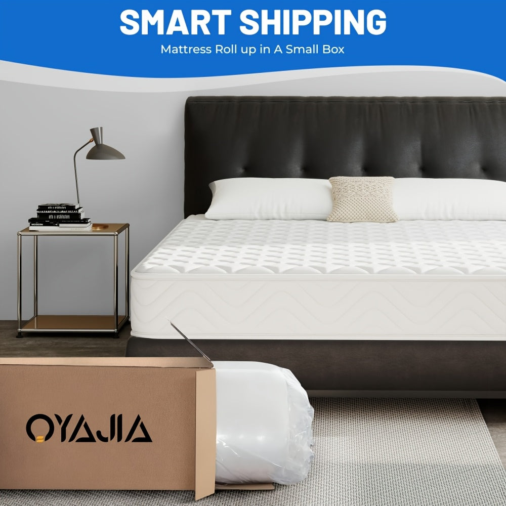 Memory Foam & Spring Mattress - Single/Double (90/140/160*200*18cm) | Thick Medium Firmness & Open Coil Sleep Support | Pressure Relief