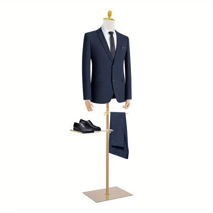 Paspop heren – Etalagepop – Kleermakerspop – Modepop – Mannequin – Verstelbaar 70-130 cm – Stevig kunststof en houten armen