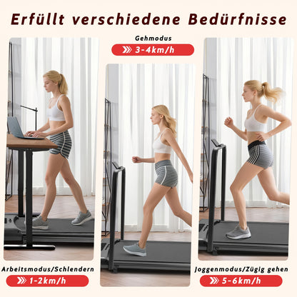 Loopband – Walking Pad – Wandelband – Wandelmachine – Treadmill – Inklapbaar – Verstelbare Helling 0-6% – Stil 1-6 km/u met LED Display en Afstandsbediening